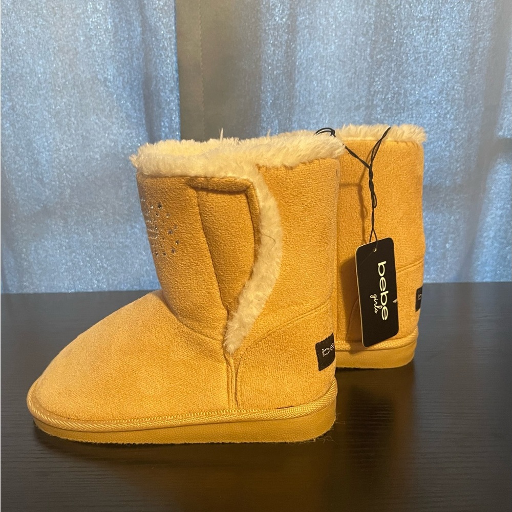 Bebe Warm Tan Boots with Faux Fur